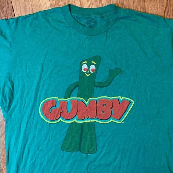Vintage Gumby Mens Size XXL 2010 Prema Toy Green Tee Tshirt Excellent Condition - Picture 3 of 8